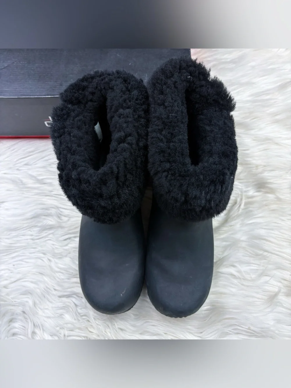Dansko Stormy Shearling Sherpa Lined Oiled Nubuck Leather Winter Boots Black 39